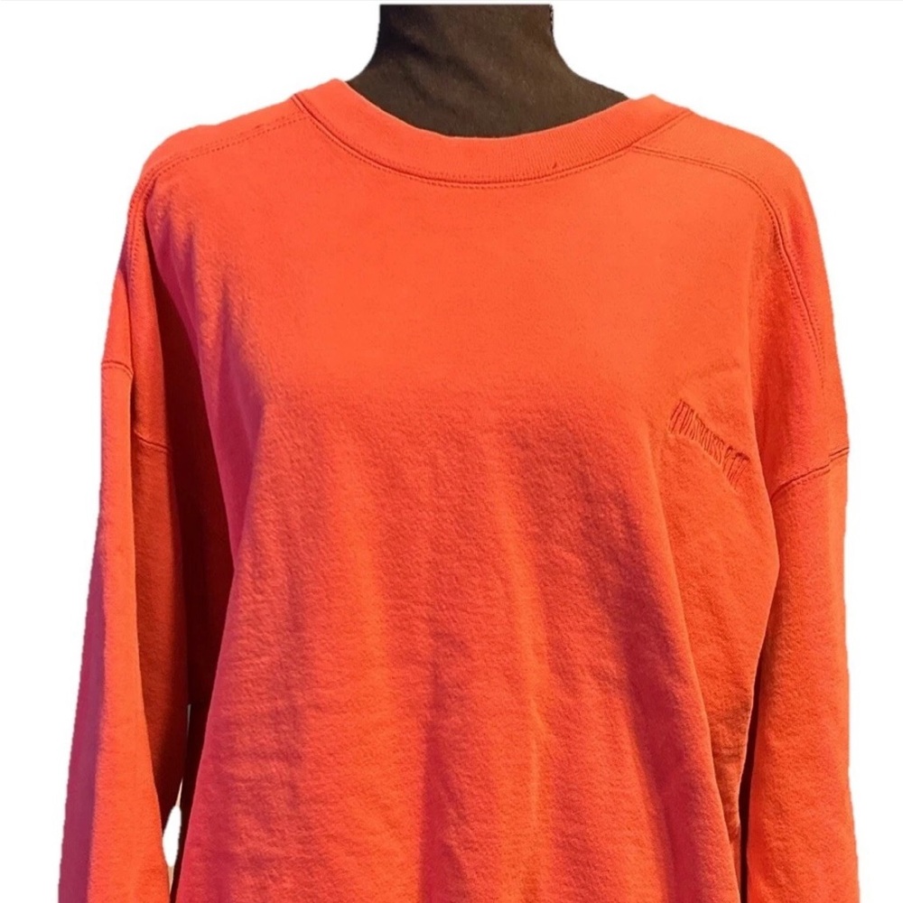 Vintage Levi's Vibrant Orange Crew Neck Sweatshirt made in USA